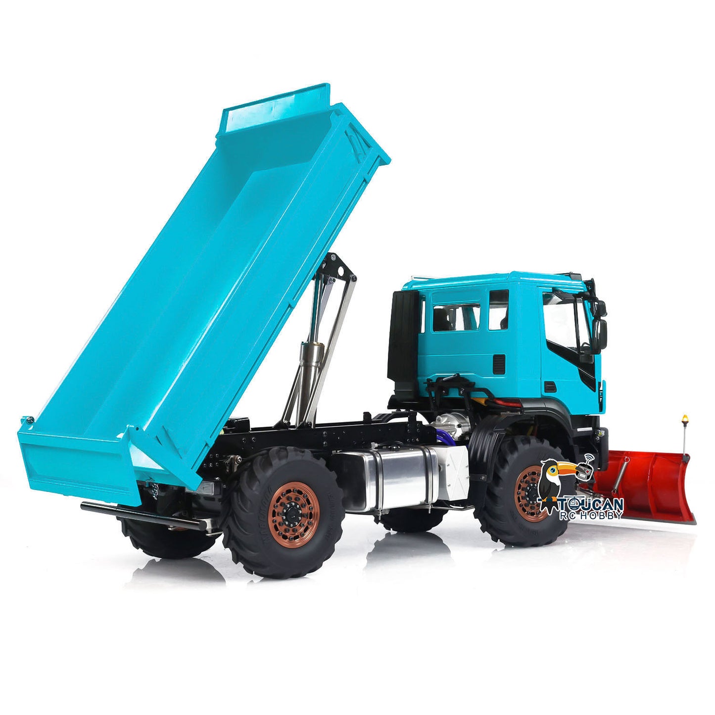 1:14 Hydraulic RC Dump Truck 4x4 Radio Control Tipper With Snow Blade