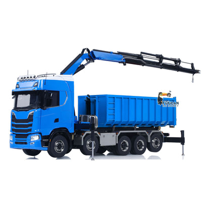 10x10 Metal Chassis 1:14 Hydraulic Crane RC Dumper 770S RTR Full Dump Truck Car