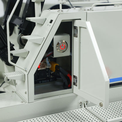 Metal 1/14 RC Hydraulic Crawler Crane C1200 Remote Control Construction Vehicle Ready to Run Flysky PL18 LITE Radio Brushless Motor Battery