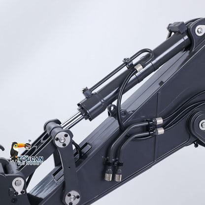 1/14 Metal RC Hydraulic Excavator EC950 Dual Pump Digger Model 8CH Valve Hydraulic Lifting Counterweight Ripper Light Sound