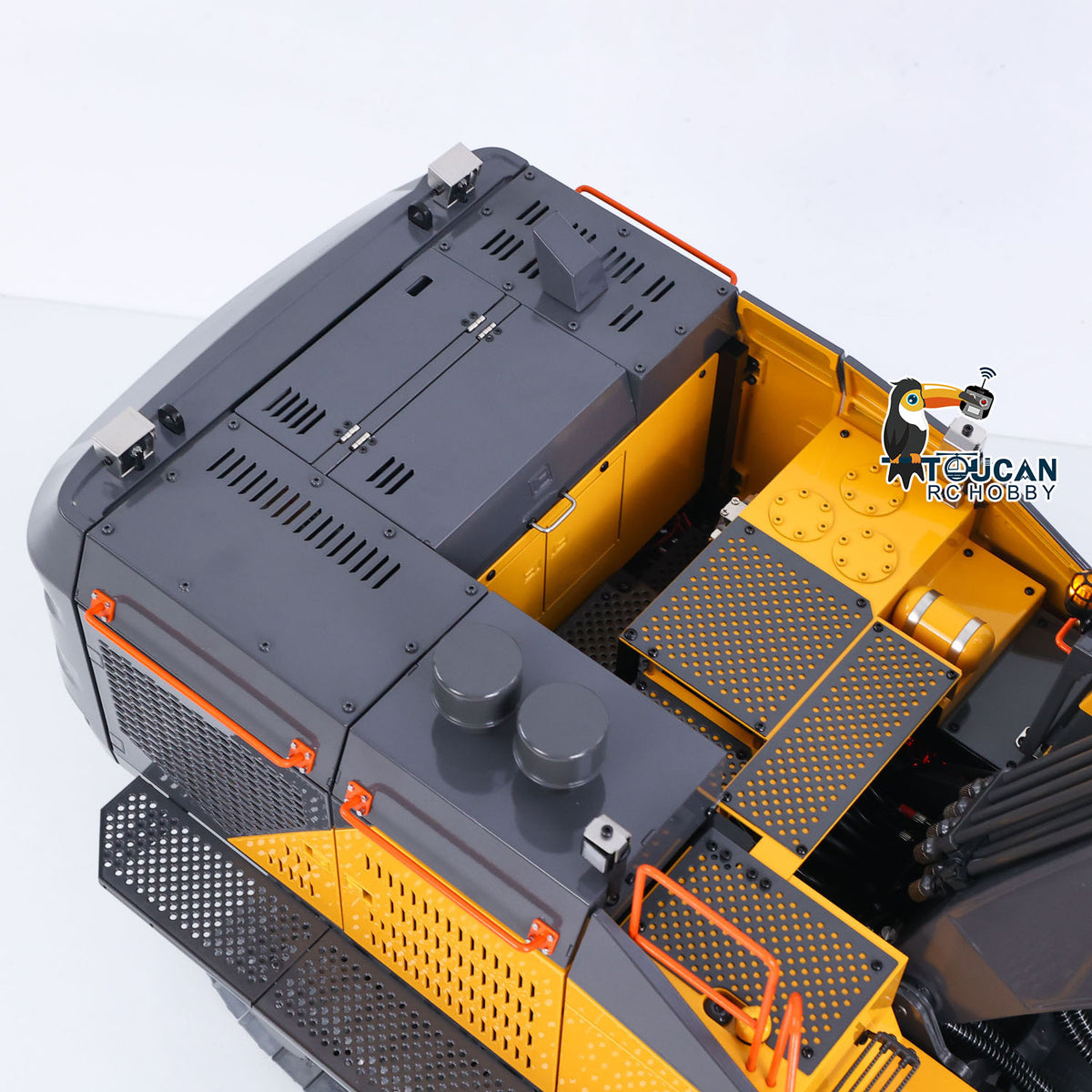 1/14 Metal RC Hydraulic Excavator EC950 Dual Pump Digger Model 8CH Valve Hydraulic Lifting Counterweight Ripper Light Sound