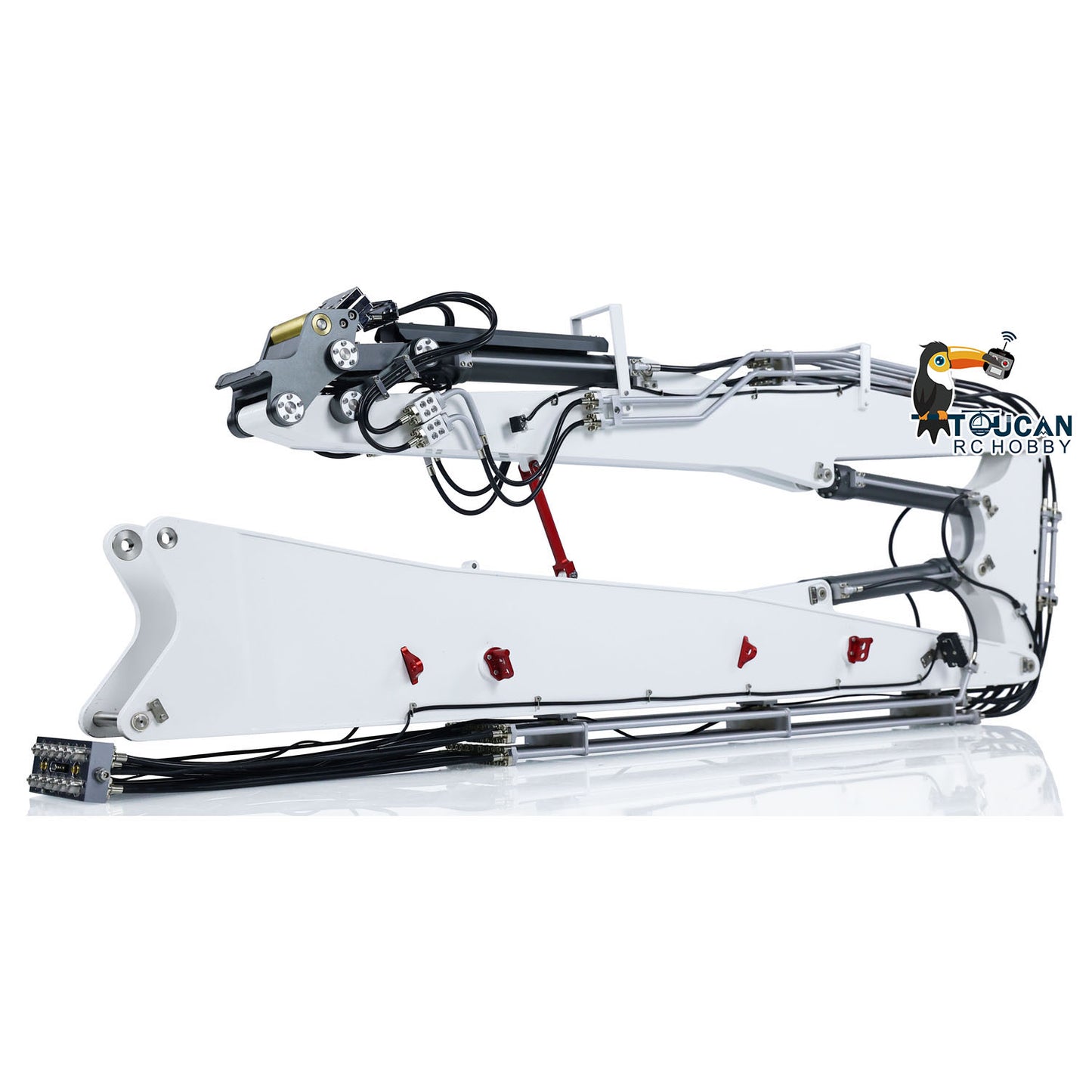 CUT 1/14 K970-300 2 Arme Lackiert Zusammengebaut Hydraulischer RTR RC Bagger Mit PL18EV Lite Sender