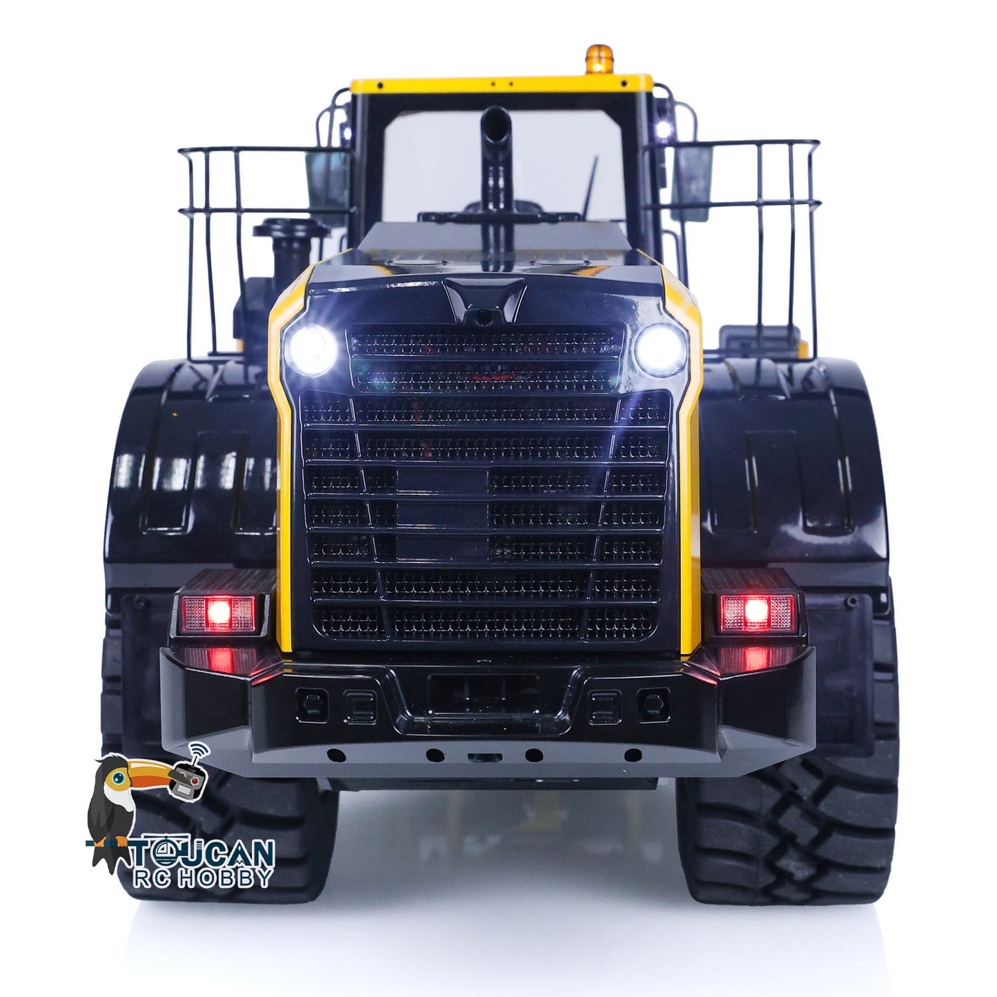 Metal 1/14 RC Hydraulic Loader WA480 Heavy Construction Machine Differential Lock Axles Quick Coupler Fork Light Sound ST8