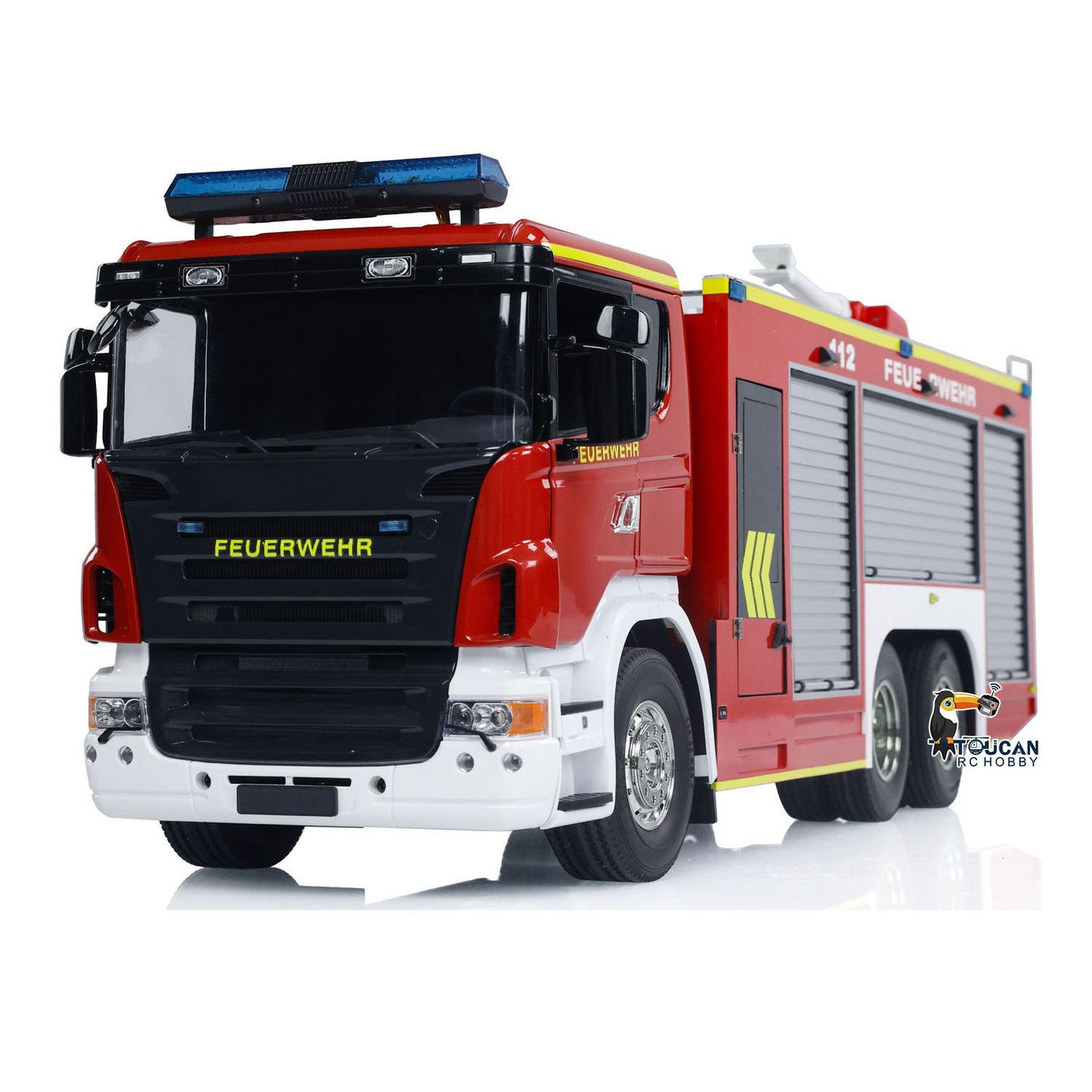 1/14 6x4 RC Fire Fighting Truck Fire Vehicles Model Germany Version Lights Sounds