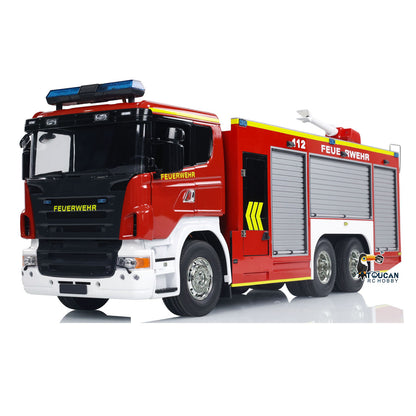 1/14 6x4 RC Fire Fighting Truck Fire Vehicles Model Germany Version Lights Sounds