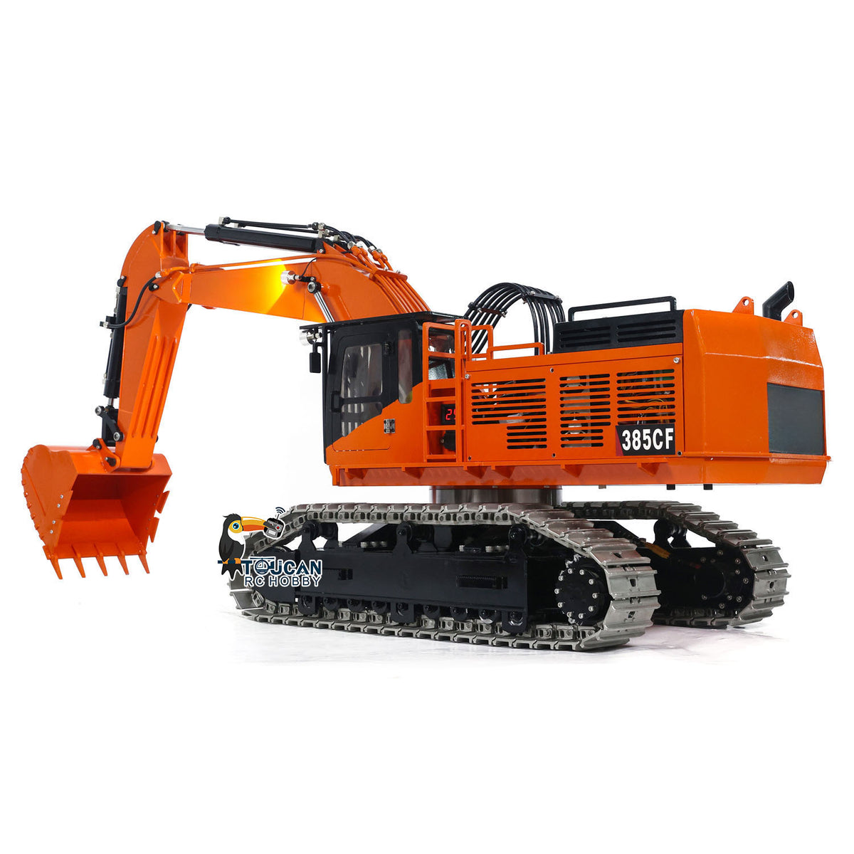 TOUCAN RC HOBBY 1/8 385CF Metal Hydraulic RC Excavator RTR 150KG Heavy Duty Remote Control Diggers Ready to Run Upgraded Version Models