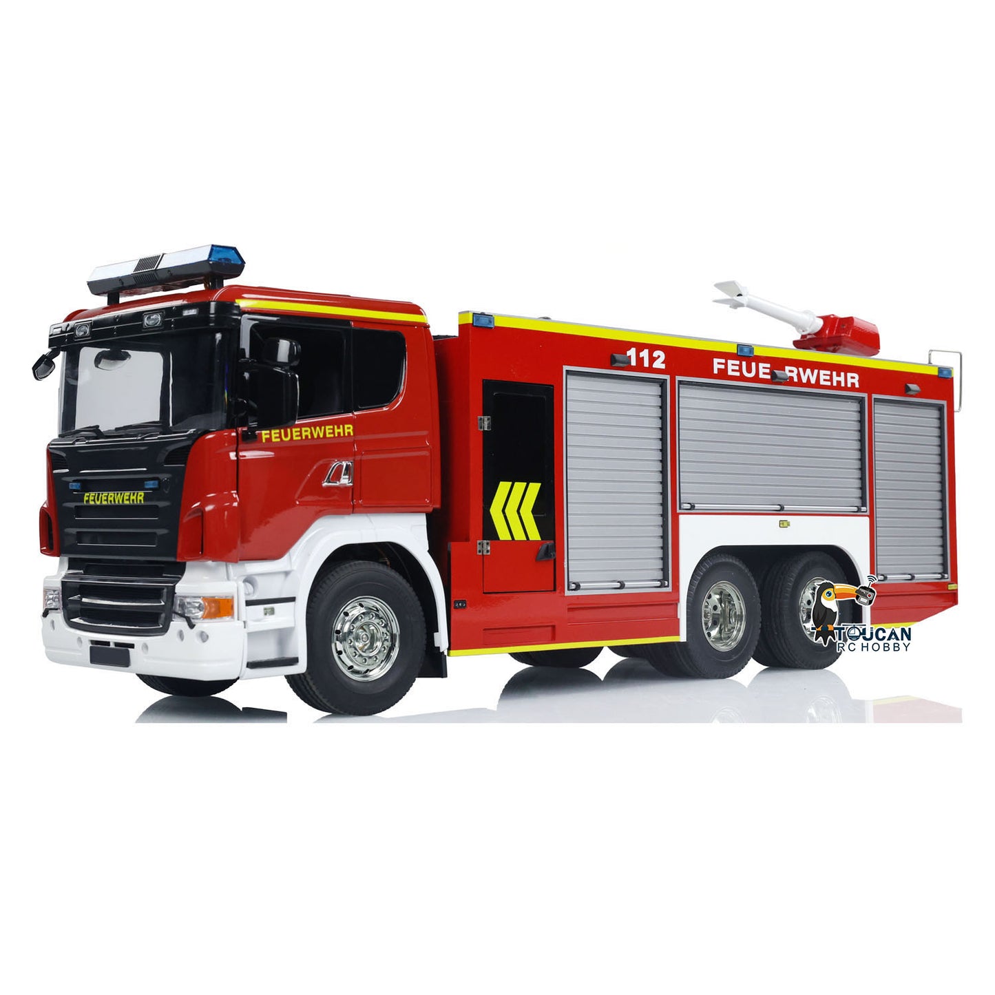 EN STOCK 1/14 6x4 RC Camion de lutte contre les incendies Véhicules de pompiers Modèle Allemagne Version Lumières Sons