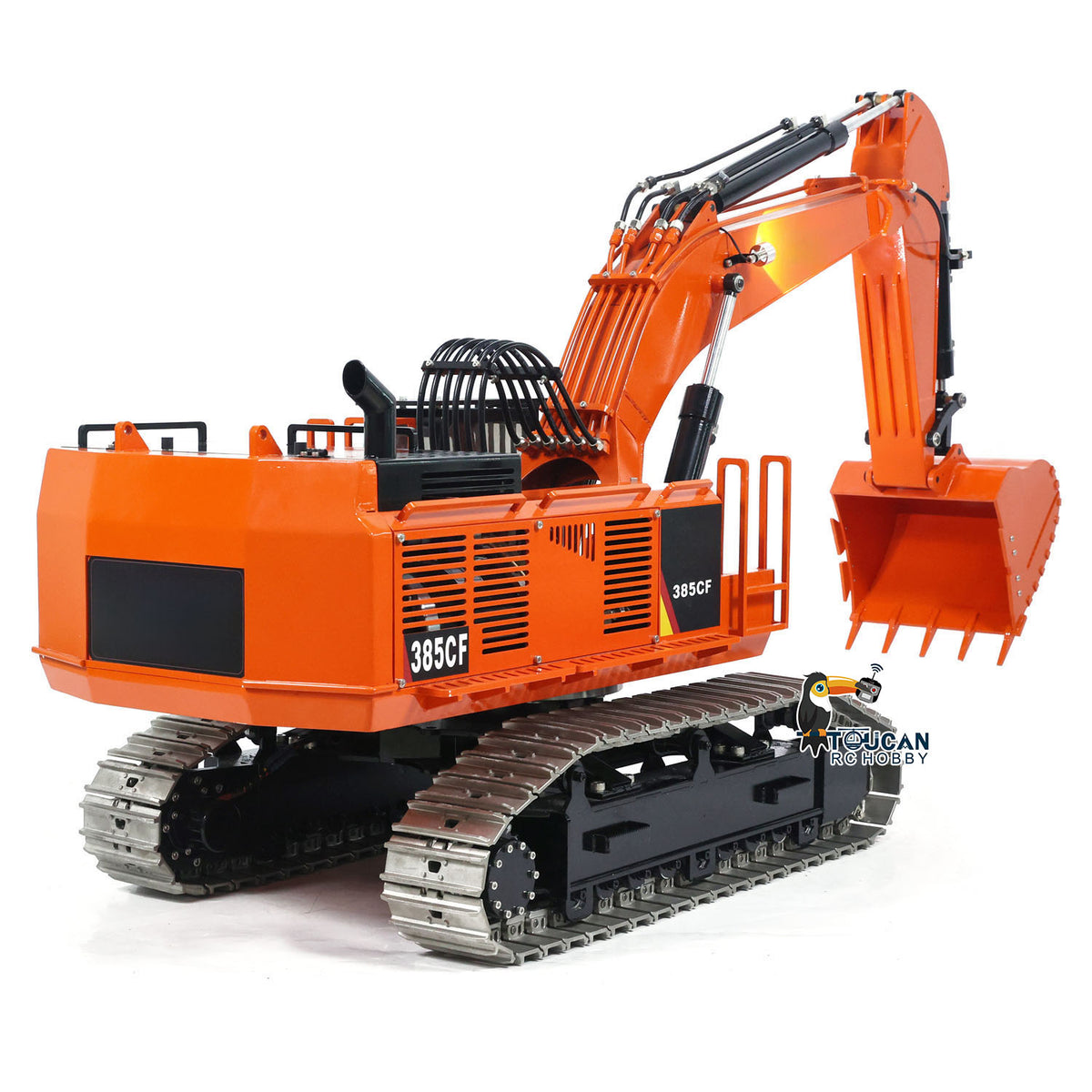 TOUCAN RC HOBBY 1/8 385CF Metal Hydraulic RC Excavator RTR 150KG Heavy Duty Remote Control Diggers Ready to Run Upgraded Version Models