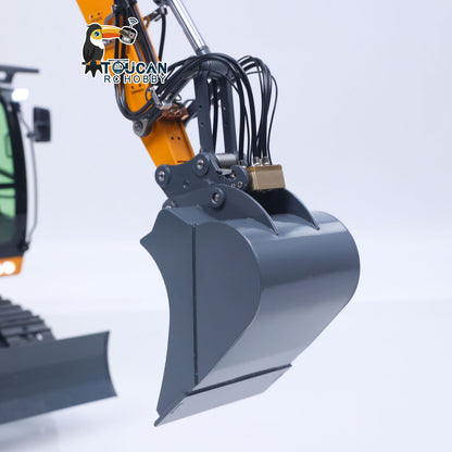 Metal 1/14 RC Hydraulic Excavator LR914 PRO MAX Remote Control Digger Construction Car 8ways Valve PL18EV LITE Radio Battery