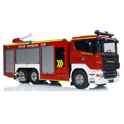 1/14 6x4 RC Fire Fighting Truck Fire Vehicles Model Germany Version Lights Sounds