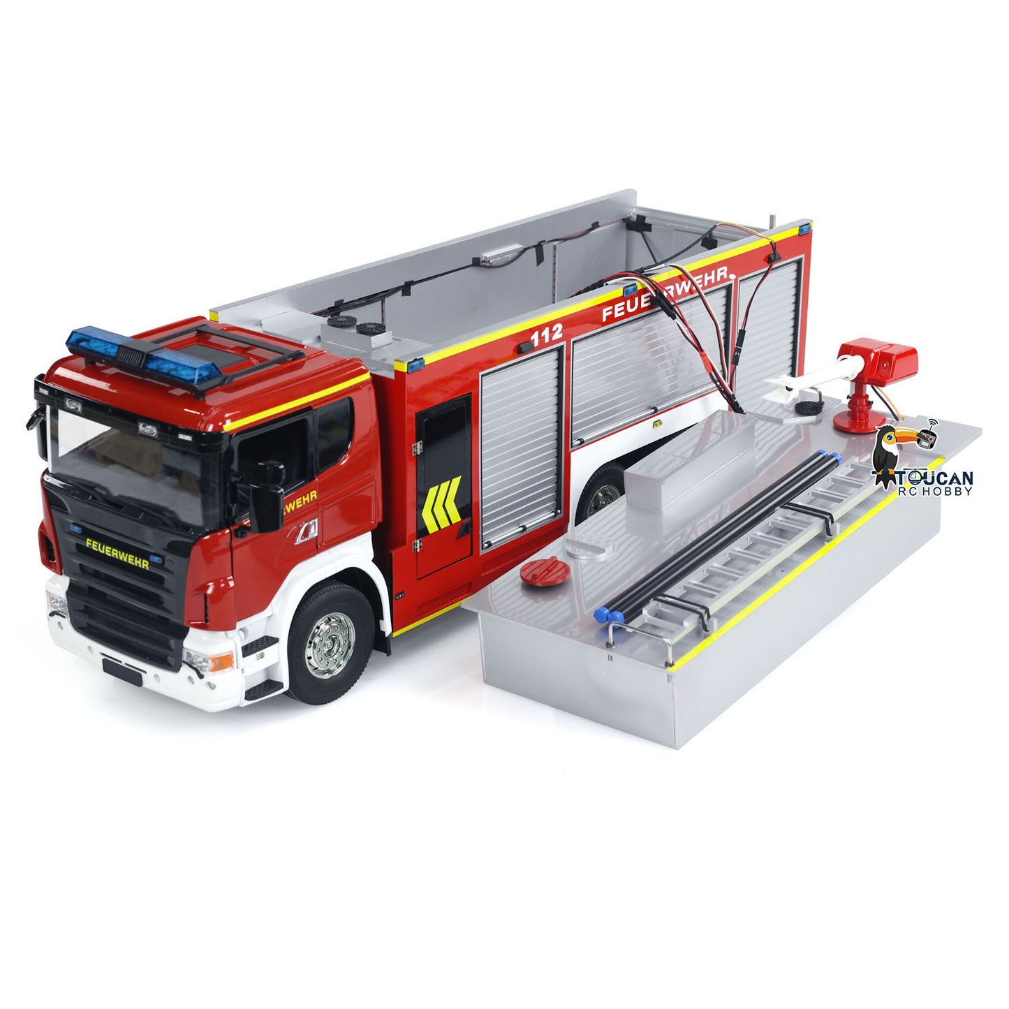 1/14 6x4 RC Fire Fighting Truck Fire Vehicles Model Germany Version Lights Sounds