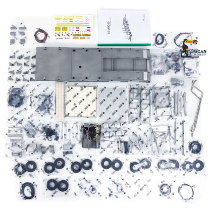 LESU A0049 1/14 Metal RC Trailer KIT Hydraulic Lifting Tailboard Rear Support Legs 2CH Valve for DIY Tractor Truck Lorry Loader Lorry Excavator