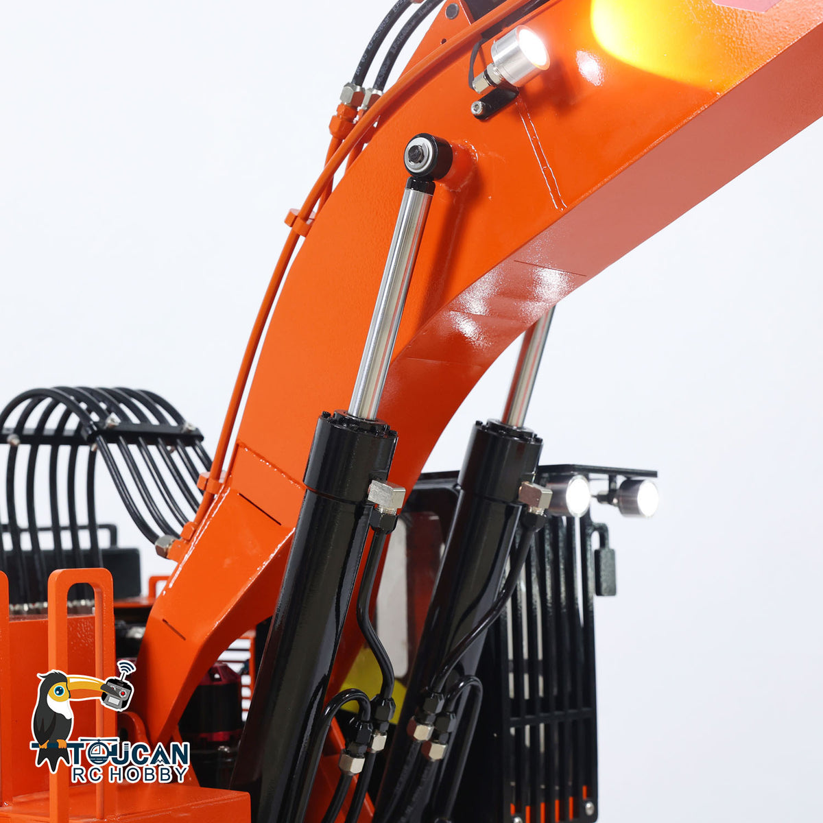 TOUCAN RC HOBBY 1/8 385CF Metal Hydraulic RC Excavator RTR 150KG Heavy Duty Remote Control Diggers Ready to Run Upgraded Version Models