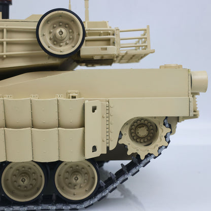 TOUCAN 1/16 Metal RC Tank M1A2 Abrams IR Dual Current Driving Gearbox Barrel Recoil Elevation 360 Turret Rotation Smoke RTR FPV Camera Charger