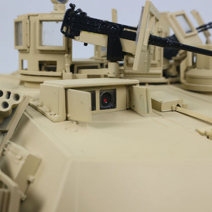 TOUCAN 1/16 Metal RC Tank M1A2 Abrams IR Dual Current Driving Gearbox Barrel Recoil Elevation 360 Turret Rotation Smoke RTR FPV Camera Charger