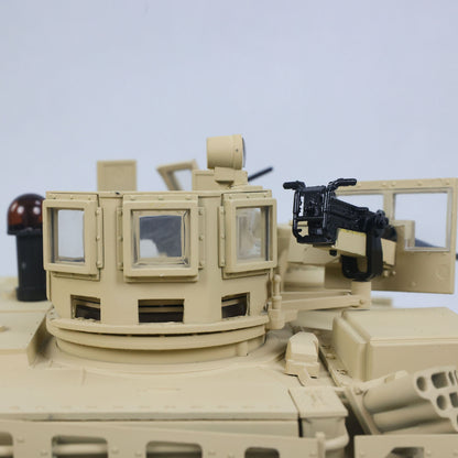 TOUCAN 1/16 Metal RC Tank M1A2 Abrams IR Dual Current Driving Gearbox Barrel Recoil Elevation 360 Turret Rotation Smoke RTR FPV Camera Charger