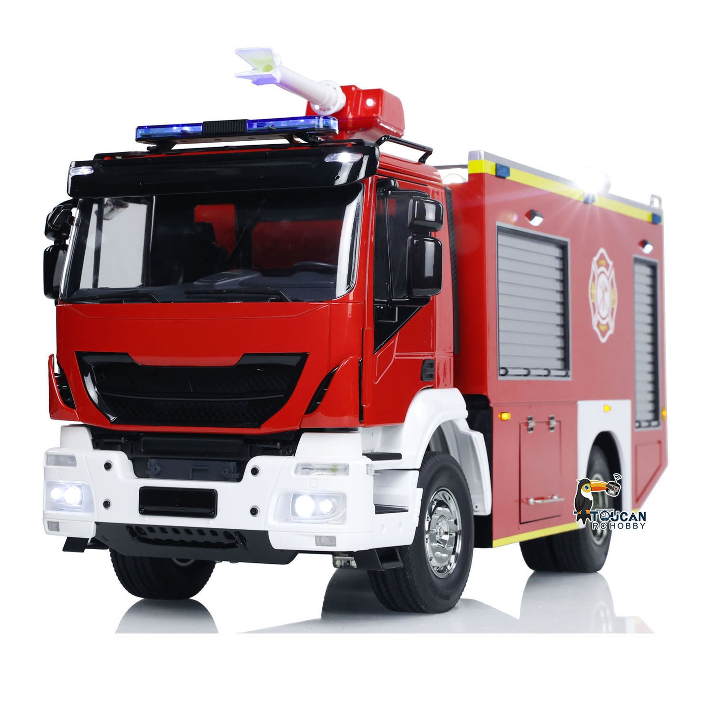 RC Fire Truck Rescue Fire 4x2 Vehicle 1:14 Light Sound 2-Speed Transmission