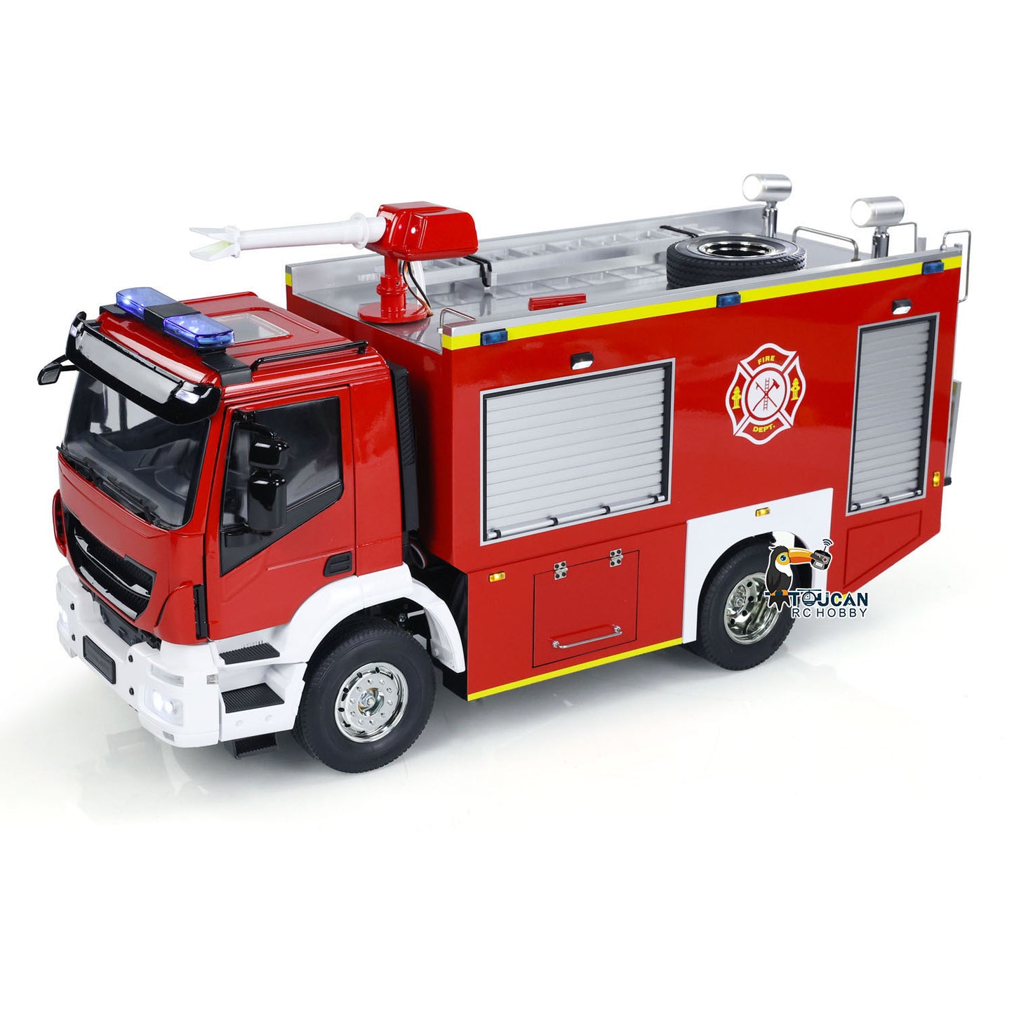 RC Fire Truck Rescue Fire 4x2 Vehicle 1:14 Light Sound 2-Speed Transmission