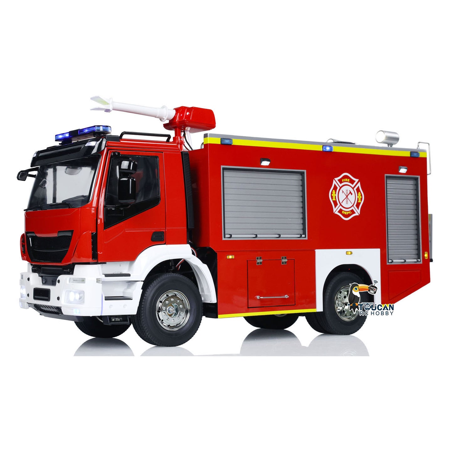 RC Fire Truck Rescue Fire 4x2 Vehicle 1:14 Light Sound 2-Speed Transmission