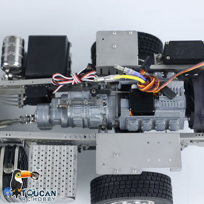 AUF LAGER ScaleClub 1/14 Metallchassis für 8x8 RC Sattelzugmaschine R620 R730 R470