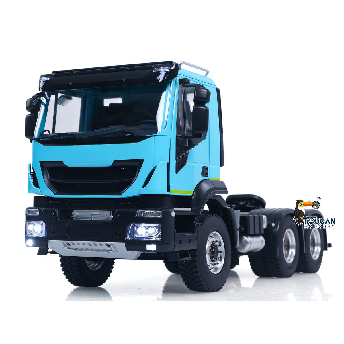 Camion tracteur RC en métal 1/14 6x6 PNP avec boîte de vitesses à 2 vitesses