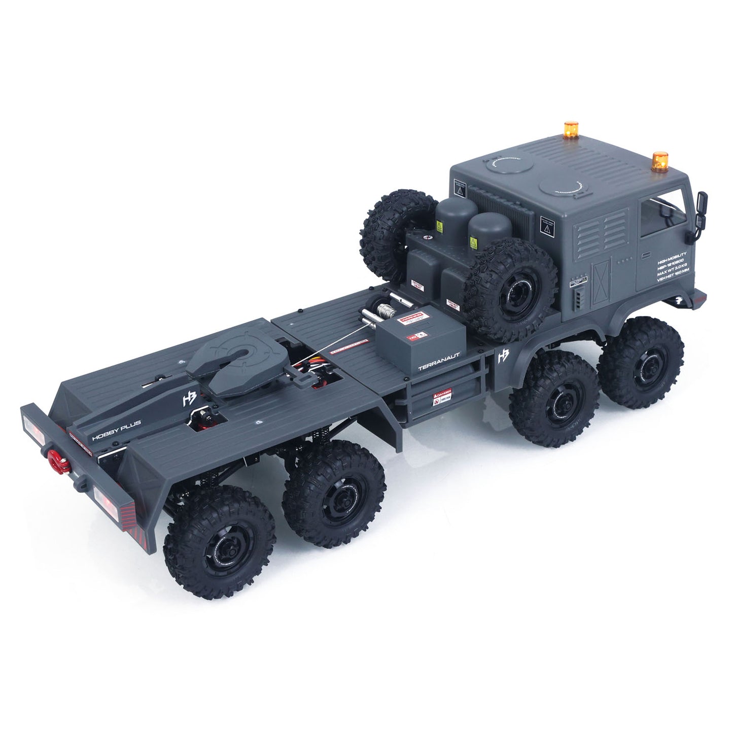 US Stock RTR 1/18 Radio Control Military Truck 8*8 RC Off Road Vehicle 280 Brushed Motor Fifth Wheel Winch Metal Hook All Wheel Steering