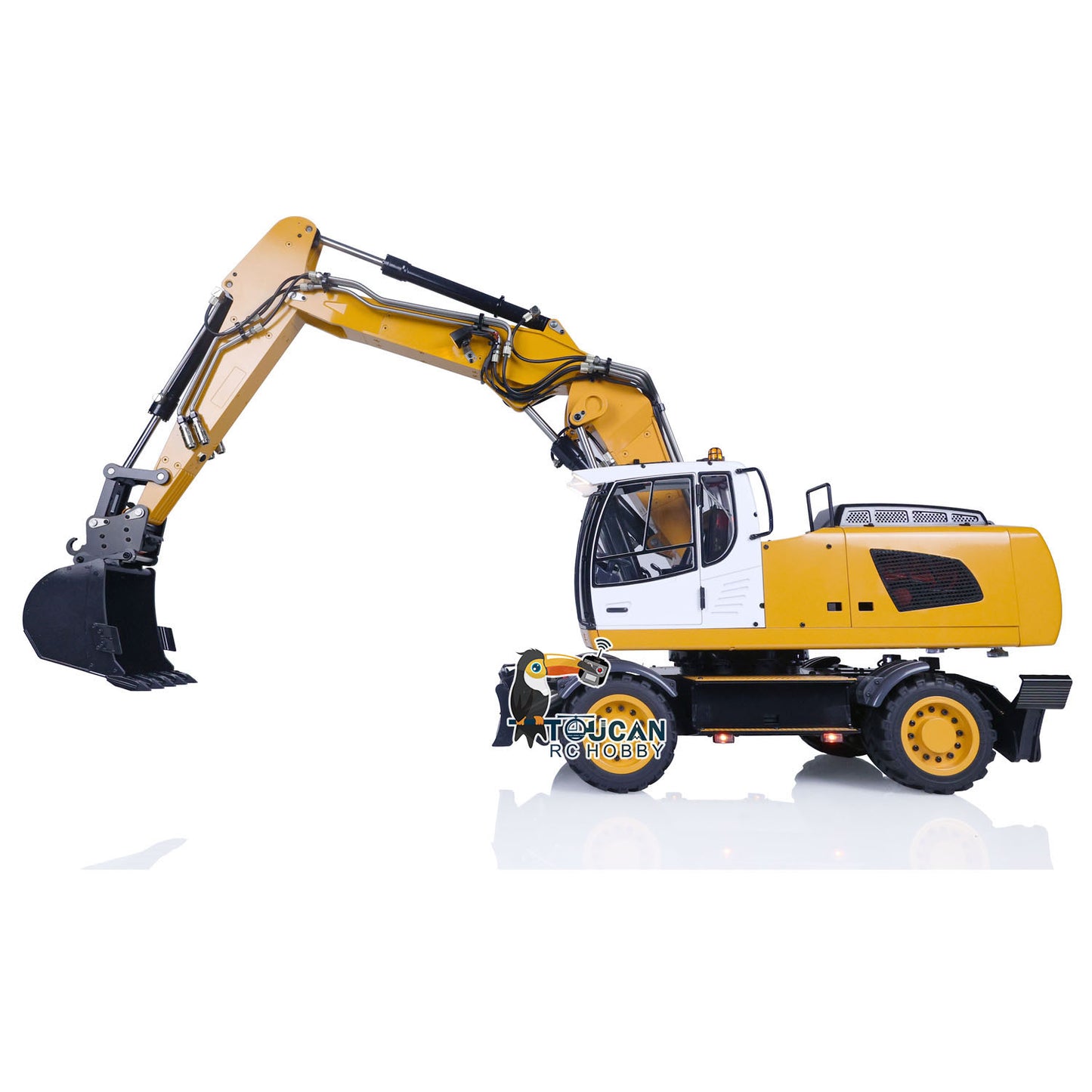 Excavatrice hydraulique à roues RC 1/14 946-3 PL18EV avec télécommande radio Digger Ripper Grab