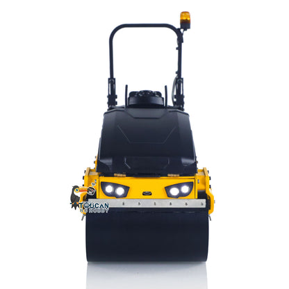 1/14 Metal RC Electric Road Roller BOM BW120AD RTR Remote Control Construction Vehicle Model Flysky ST8 Radio Battery Light System