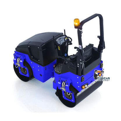BW120AD 1/14 Metal Radio Controlled Road Roller Mini RC Construction Vehicle Finished Model Brushed ESC Battery Flysky ST8 Radio