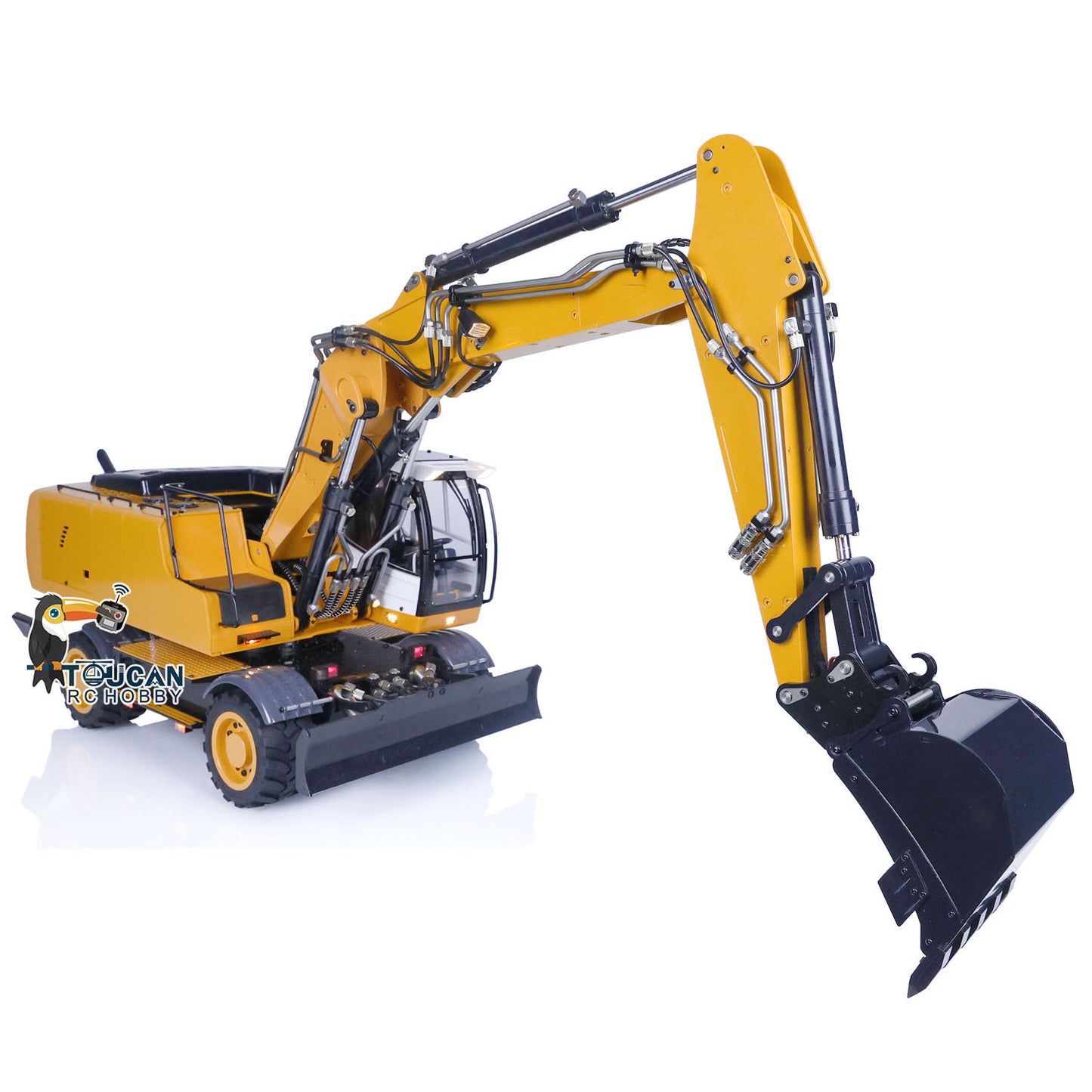 Excavatrice hydraulique à roues RC 1/14 946-3 PL18EV avec télécommande radio Digger Ripper Grab