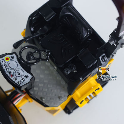 1/14 Metal RC Electric Road Roller BOM BW120AD RTR Remote Control Construction Vehicle Model Flysky ST8 Radio Battery Light System