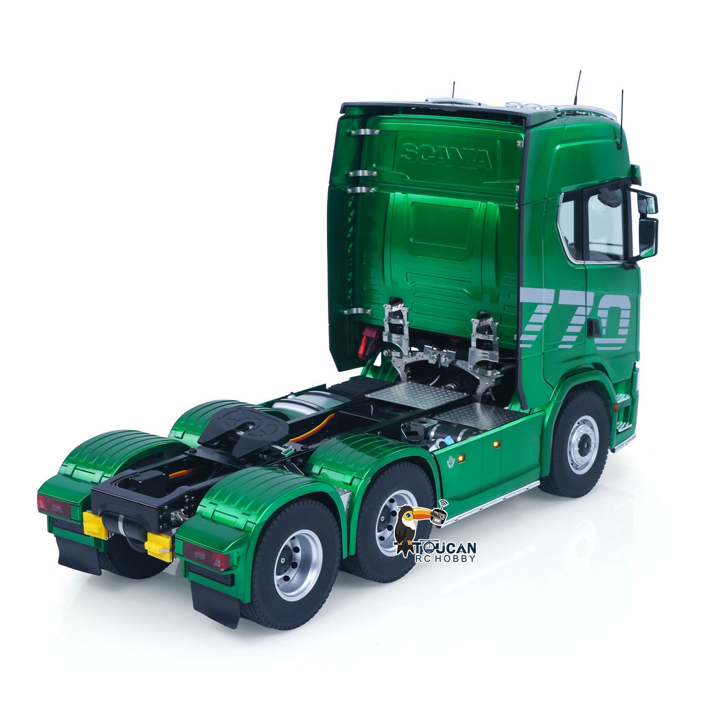 1/14 KABOLITE 6*6 Romote Control Tractor Truck 770S 2Speed Gearbox Axle Locks Electric Windshield Wiper Openable Door Cab Suspension RTR