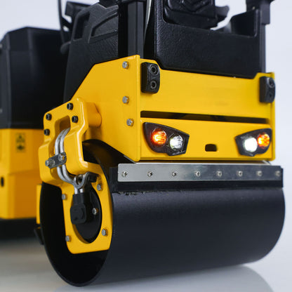 US STOCK 1/14 Metal RC Electric Road Roller BOM BW120AD RTR Remote Control Construction Vehicle Model Flysky ST8 Radio Battery Light System