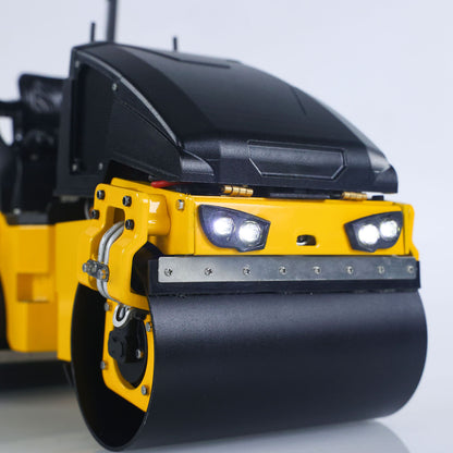 US STOCK 1/14 Metal RC Electric Road Roller BOM BW120AD RTR Remote Control Construction Vehicle Model Flysky ST8 Radio Battery Light System