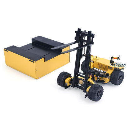 Super Frog Metal 1/14 Hydraulic Remote Control Foldable Forklift BM214 5 Valves Lights Sounds Frsky Radio Battery Storage Box