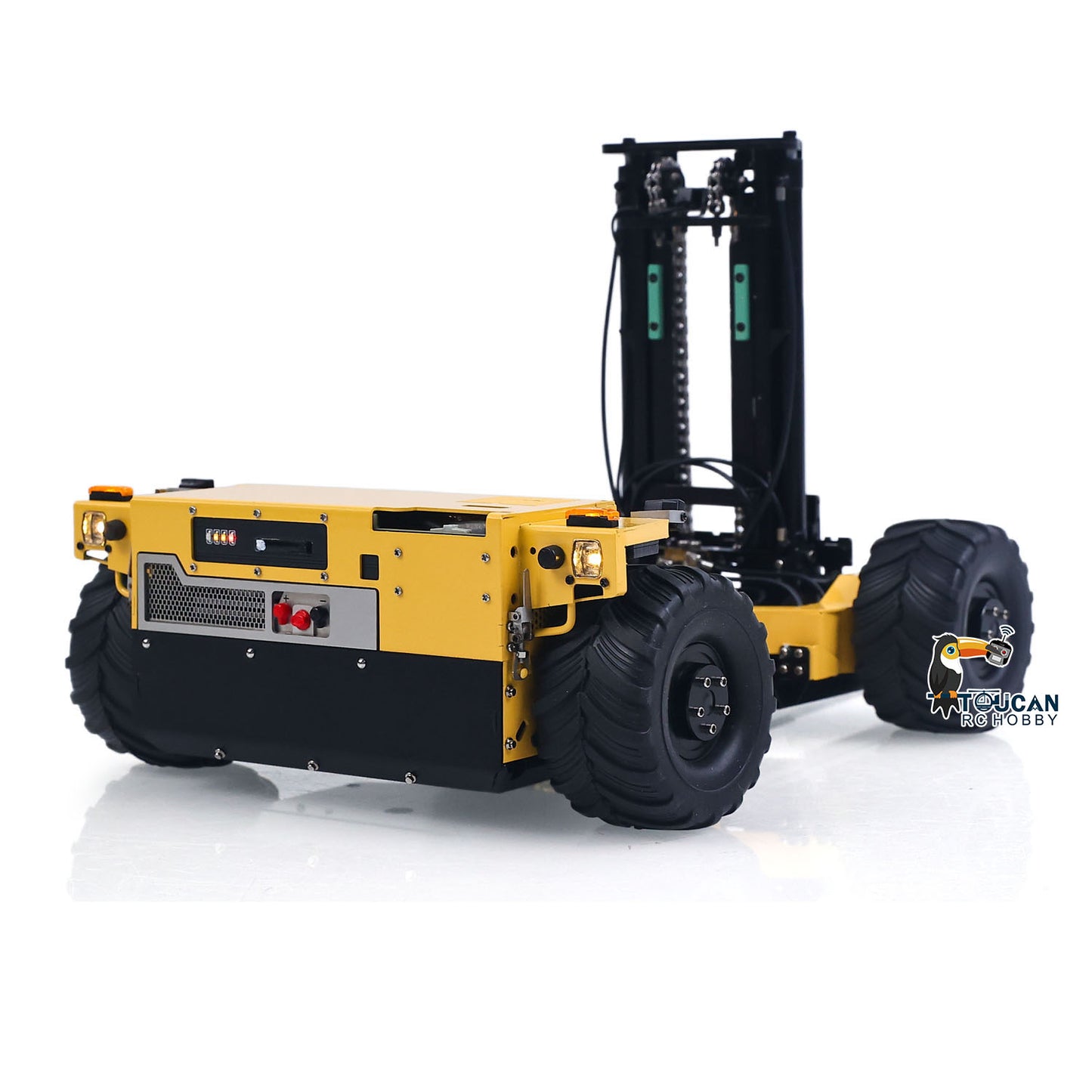 Super Frog Metal 1/14 Hydraulic Remote Control Foldable Forklift BM214 5 Valves Lights Sounds Frsky Radio Battery Storage Box