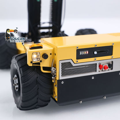Super Frog Metal 1/14 Hydraulic Remote Control Foldable Forklift BM214 5 Valves Lights Sounds Frsky Radio Battery Storage Box