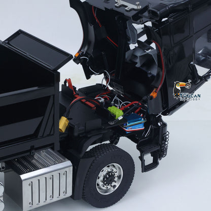 IN STOCK MDMODEL 3348 6x6 Metal Chassis 1/14 RC Hydraulic Dump Truck Remote Control Tipper 2Speed Gearbox Light Sound HotRC Radio RTR or PNP