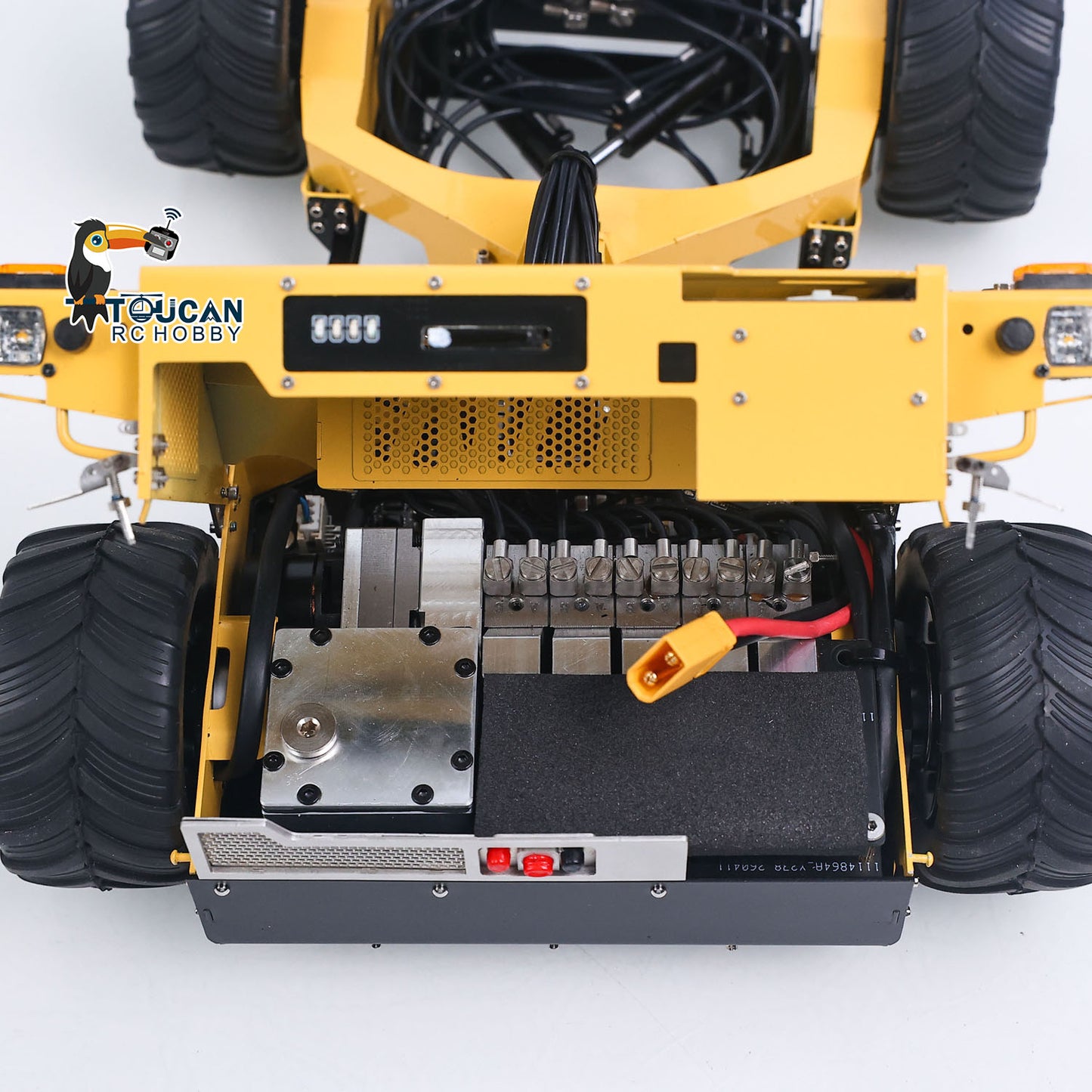 Super Frog Metal 1/14 Hydraulic Remote Control Foldable Forklift BM214 5 Valves Lights Sounds Frsky Radio Battery Storage Box