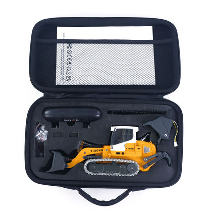 Fast Shipping 1:50 RC Electric Lifting Tracked Loader LR636 2.4G Construction Vehicle Metal Bucket Tracks Ripper RTR Model Light Sound Battery