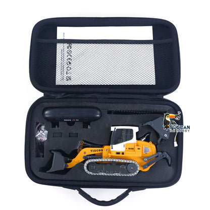 1:50 RC Electric Lifting Tracked Loader LR636 2.4G Construction Vehicle Metal Bucket Tracks Ripper RTR Model Light Sound Battery