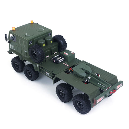 US Stock 1/18 Remote Control Military Truck 8X8 All Wheel Steering Electric RC Off Road Vehicle Model 2Speed Gearbox RTR Metal Chassis