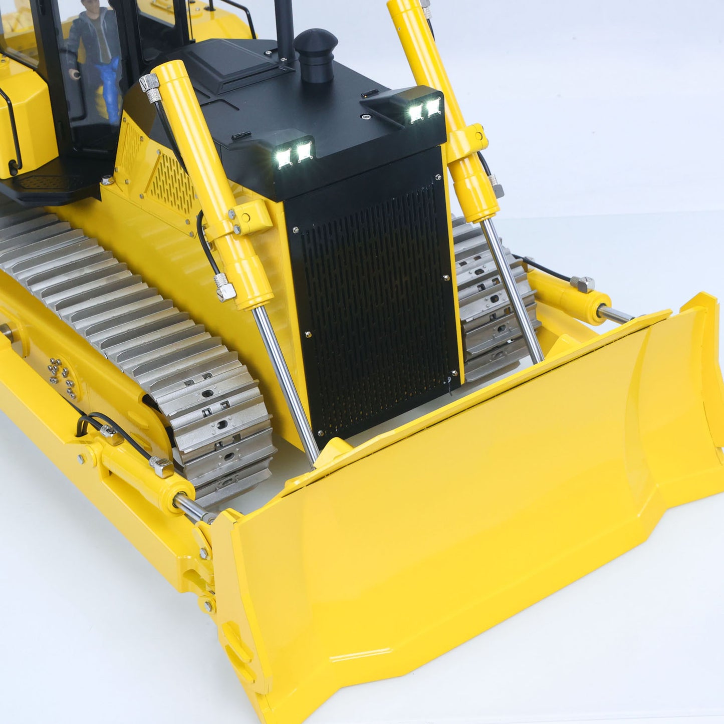 Metal 1/12 RC Hydraulic Bulldozer D155AX RTR Heavy Dozer Model 7 Way Valve 1.0L Oil Pump 5 Plows Radio Master TX15 Radio Battery
