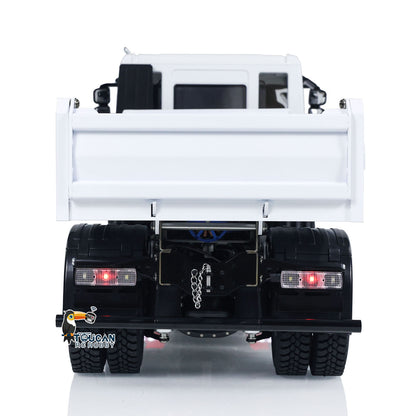 Camion à benne basculante hydraulique 4x4 en métal 1/14 RC / Lame à neige / Projecteur