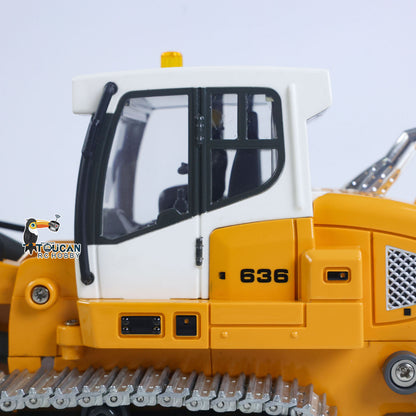 1:50 RC Electric Lifting Tracked Loader LR636 2.4G Construction Vehicle Metal Bucket Tracks Ripper RTR Model Light Sound Battery