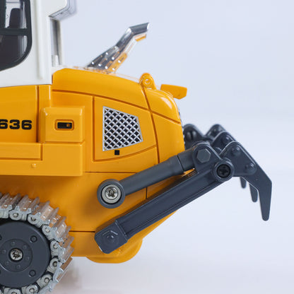 Fast Shipping 1:50 RC Electric Lifting Tracked Loader LR636 2.4G Construction Vehicle Metal Bucket Tracks Ripper RTR Model Light Sound Battery