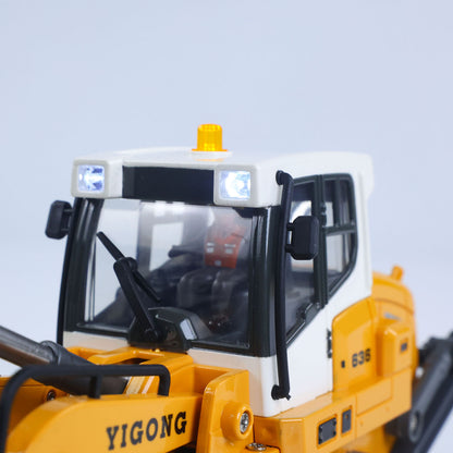 US STOCK 1:50 RC Electric Lifting Tracked Loader LR636 2.4G Construction Vehicle Metal Bucket Tracks Ripper RTR Model Light Sound Battery