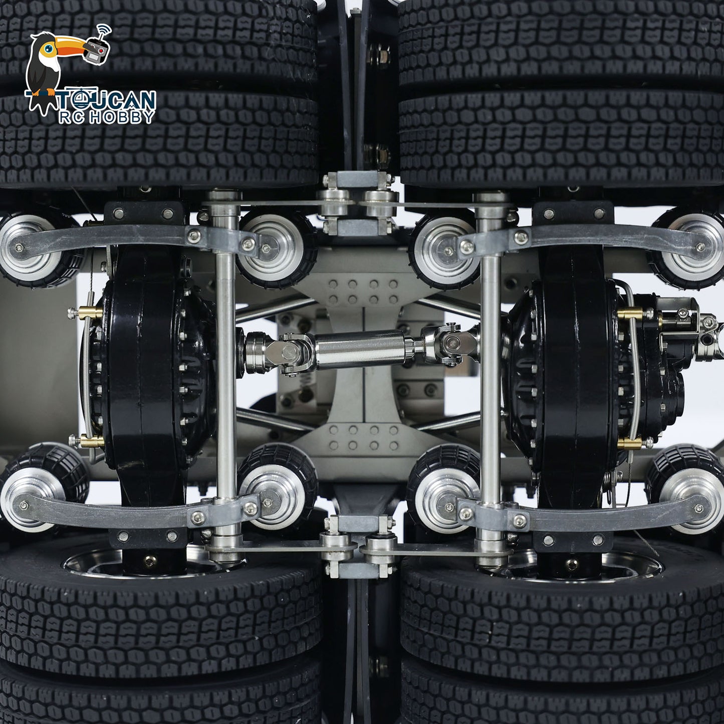 1/14 8x8 Metallchassis für RC Sattelzugmaschine 3363 Modell 3 Geschwindigkeiten Getriebe