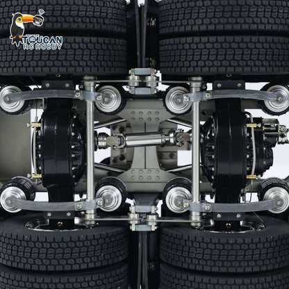 1/14 8x8 Metallchassis für RC Sattelzugmaschine 3363 Modell 3 Geschwindigkeiten Getriebe