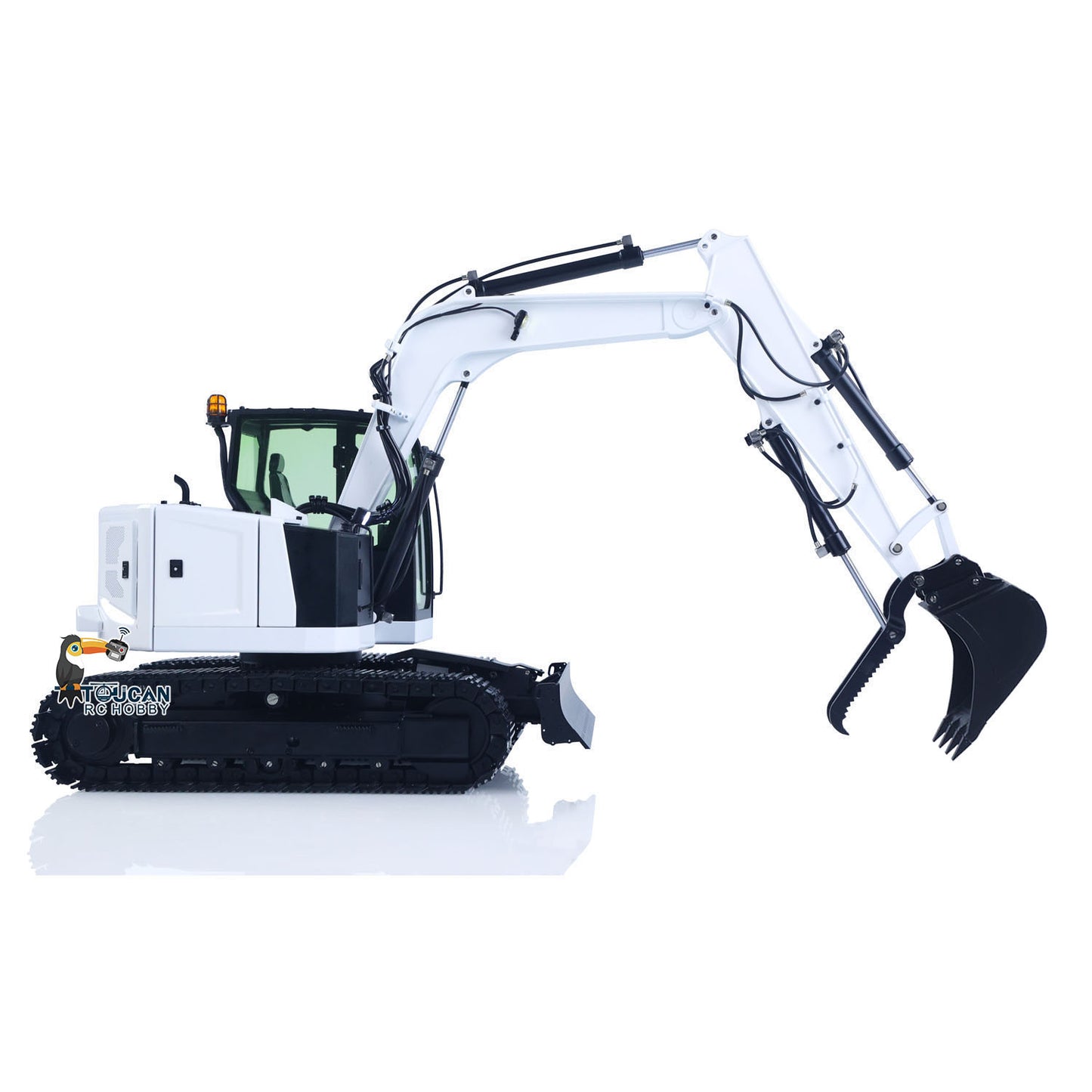 Metal 1/14 C308 Radio Control Hydraulic Excavator 4Valve RC Digger Engineering Vehicle Flysky ST8 Radio Lights Battery Assembled